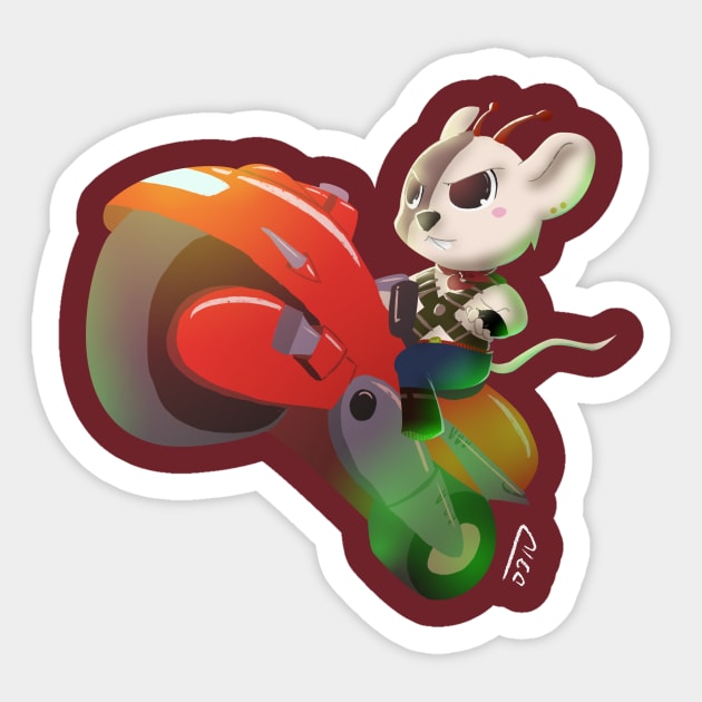 Biker Mice from Mars Sticker by davidpavon